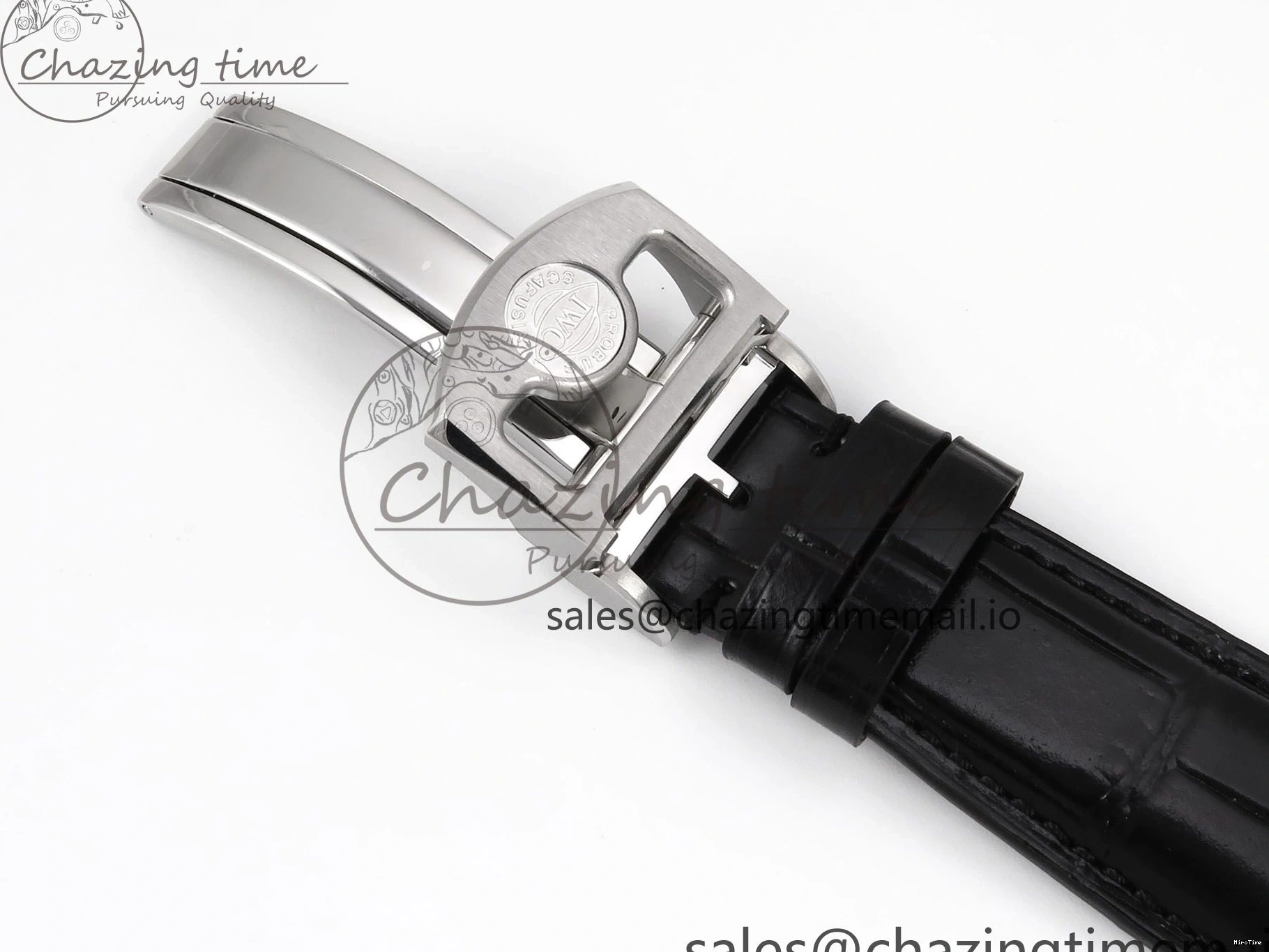 MIROTIME 0308 OnTrend Portugieser Automatic 42mm SS APSF 1:1 Best Edition White RG Dial on Black Leather Strap A 7010